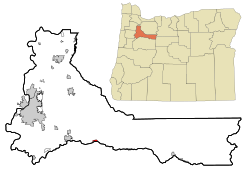 Location of Mehama, Oregon