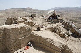 Mes Aynak hill top excavation
