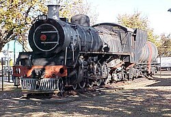 SAR Class 19D 2696 4-8-2 plinthed in Volksrust, 2 June 2005