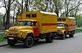 Two ZIL-130's of Ukrainian emergency gas service. The second one has a ZIL-131 cabin