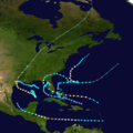 1941 Atlantic hurricane paths