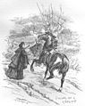 Jane tries to catch Mr. Rochester's horse.