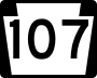 Pennsylvania Route 107 marker
