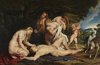 The Death of Adonis (c. 1614) by Peter Paul Rubens