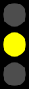 Solid yellow light: proceed on main route in any mode, route is clear