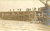 Car 6704 of the 1906 Atlantic City train wreck being removed from the water