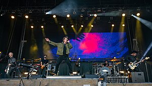 Papa Roach performing in 2023 at Rock im Park.
