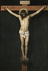 Paining entitled Cristo crucificado