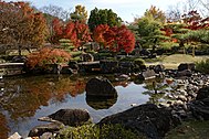 Japanese water garden in Koukoen, Himeji, Hyogo prefecture, Japan. Photo by 663highland.