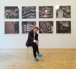 Andreas Schmidt in his gallery, looking very important and expecting Uber-Rich Swiss collectors - Photographed by Mishka Henner