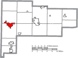 Location of St. Marys in Auglaize County
