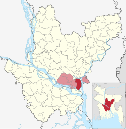 Location of Munshiganj Sadar
