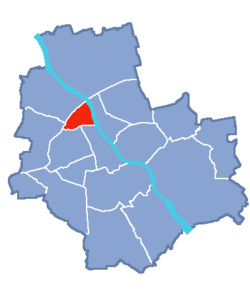 Location of Żoliborz within Warsaw