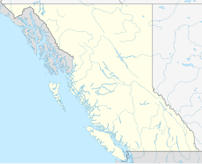 A map of British Columbia showing the location of Atlin Provincial Park and Recreation Area