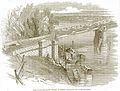 The Dee bridge after its collapse, 24 May 1847