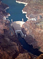 Image 25The Hoover Dam in the United States is a large conventional dammed-hydro facility, with an installed capacity of 2,080 MW. (from Hydroelectricity)