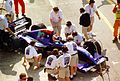 Roland Ratzenberger's Simtek at the 1994 San Marino Grand Prix.