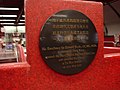Plaque of MTR Island line opening ceremony held at Tai Koo station on 31 May 1985 by Sir Edward Youde, then governor of Hong Kong