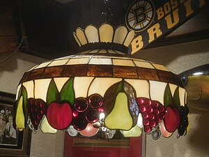Tiffany ceiling light from the Cheers pub in Boston