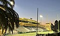 Cal Poly's Mustang Memorial Field is pictured at twilight in 2023