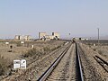 Terminus of the Lanxin railway at Alataw Pass, where the Chinese rail system connects with that of Kazakhstan at Dostyk. From Kazakhstan, rail links extend into Russia.
