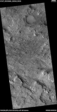Wide view of ridges, as seen by HiRISE under HiWish program