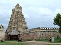 A profile of the gopuram (tower) over entrance in the Ranganathaswamy temple at Srirangapatna