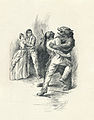 Image 5 The Last of the Mohicans Illustration: Frank T. Merrill; restoration: Chris Woodrich An illustration from 1896 edition of James Fenimore Cooper's The Last of the Mohicans. Set during the French and Indian War, the novel details the transport of two young women to Fort William Henry. Among the caravan guarding the women are the frontiersman Natty Bumppo, the Major Duncan Heyward, and the Indians Chingachgook and Uncas. In this scene, Bumppo (disguised as a bear) fights against the novel's villain, Magua, as two of his compatriots look on. More selected pictures