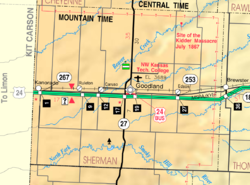 KDOT map of Sherman County (legend)
