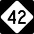 North Carolina Highway 42 marker