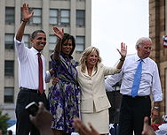 The Obamas and the Bidens in 2008