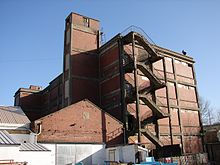 Brick factory building.