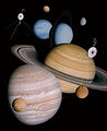 Image 18The Voyager program is an American scientific program that employs two interstellar probes, Voyager 1 and Voyager 2. They were launched in 1977 to take advantage of a favorable alignment of the two gas giants Jupiter and Saturn and the ice giants, Uranus and Neptune, to fly near them while collecting data for transmission back to Earth. After launch, the decision was made to send Voyager 2 near Uranus and Neptune to collect data for transmission back to Earth. (Full article…)