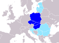 Central Europe according to Peter J. Katzenstein (1997):   The Visegrád Group countries are referred to as Central Europe in the book.[82]   Countries for which there is no precise, uncontestable way to decide whether they are parts of Central Europe or not[83]