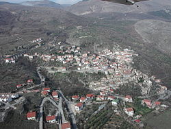 Aerial view of Prezza
