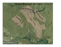 Aerial view of Round Mountain Field