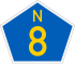 National route N8 shield