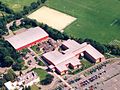 A bird's-eye view of the Parrs Wood School campus