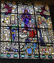 King Louis IX (Saint Louis) founds the monastery in 1685 (window made in 1946)