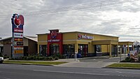 A Red Rooster restaurant in Wagga Wagga