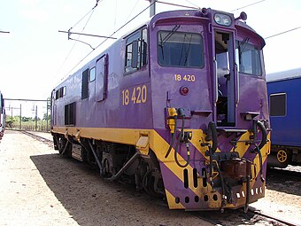 No. 18-420 (E1898) in PRASA's purple Shosholoza Meyl livery at Pyramid South, 6 October 2009