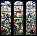 Sermon on the Mount windows at Herzebogensee Reformed church near Bern. Picture by Eugène Burnand 1910, Glass by Emil Gerster of Basel 1911