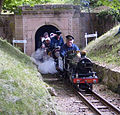 Box Tunnel replica at Stapleford with, appropriately, the extinct GWR Saint Class locomotive