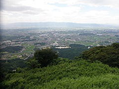 View from the summit in the direction of Kurume