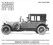 1917 Simplex Crane Model 5 - Stone Landaulet body