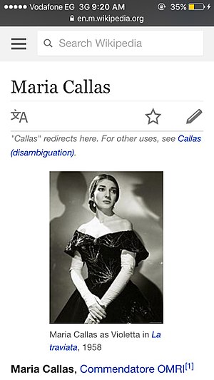 You can't tell who Maria Callas is from the first screen