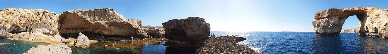 The Azure Window in Gozo, Malta, appears in the battle against the Kraken.