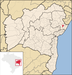 Location of Aporá in the State of Bahia