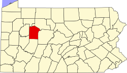 Map of Jefferson County, Pennsylvania