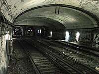 The three tracks at Cluny–La Sorbonne station